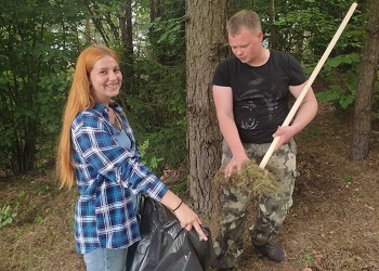 Молодёжь лесхоза участвует в наведении порядка в урочище Ивановщина